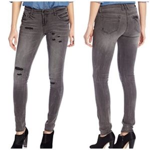 Women's Distressed Gray Jeans
